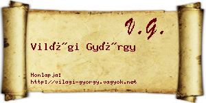 Világi György névjegykártya